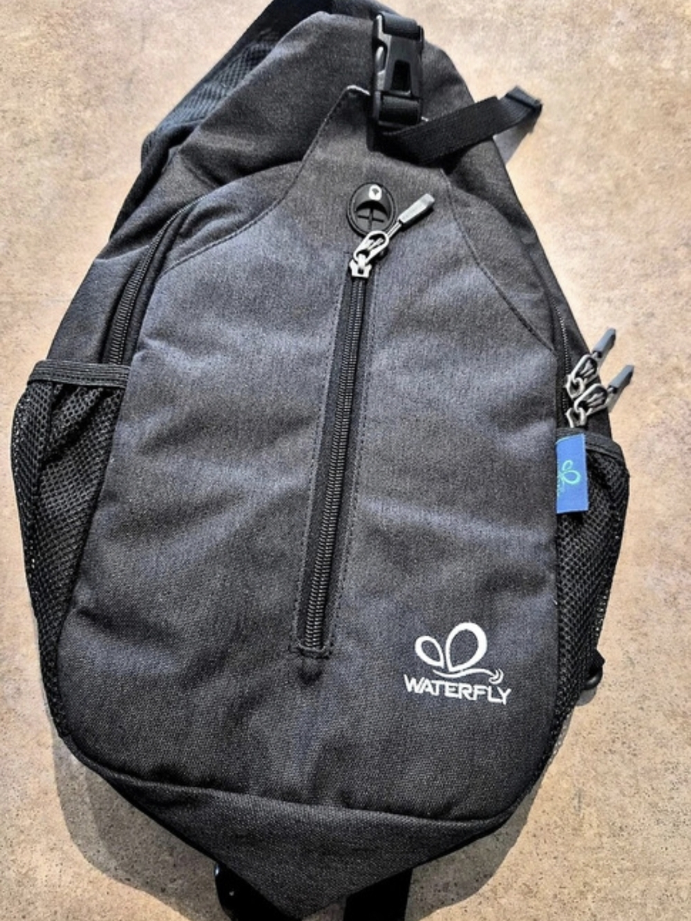 Waterfly Crossbody Sling Backpack Black